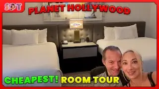 We booked the CHEAPEST room at Planet Hollywood! Room Tour plus Pool and Fitness Center