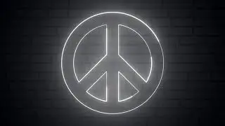 Peace icon Neon Looped Animated Lines Background by Motion Made