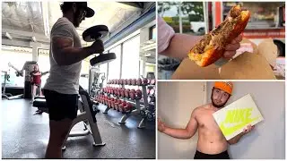VLOG: UNDERRATED SNEAKER PICKUP| CHEAT MEAL DAY| ARM WORKOUT