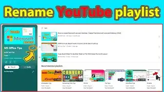 Rename YouTube playlist | Change YouTube playlist's name