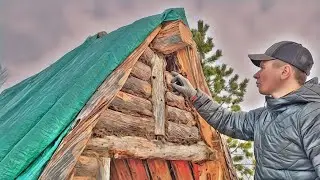 Изба строится - Утеплил входную стенку. Изба стала теплее и уютнее!