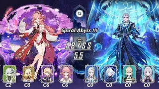[EN/ID] Spiral Abyss 5.5 | C6 Yae Miko & C0 Neuvillette | Genshin Impact
