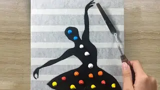 Mother and Daughter 🤱 Acrylic Painting using Masking tape / Mother's Day Painting tutorial #124