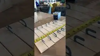 Kitchen backsplash using horseshoe spacers
