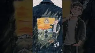 Jaket Lukis Bukit Sikunir Dieng Wonosobo #art #customjacket #painting  #menggambar #senilukis