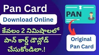 How to download pan card in telugu | Pan card download cheyadam ela