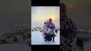 Прогулка с семьёй и друзьями. Покормили диких уточек. 04.02.2023г.