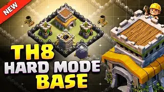 New BEST TH8 War BASE for HARD MODE in 2025 ⚒️ INSANE Town Hall 8 Base Link + Proof Replays