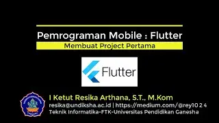 1. Belajar Flutter: Memulai project di Android Studio