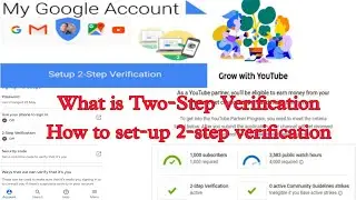 Youtube channel Monetization ke liye 2-Step verification kya hai,Two-step verification kese on kare