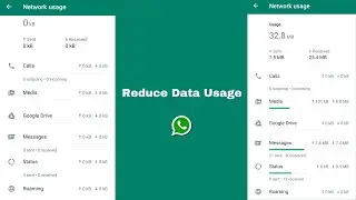 How To Reduce WhatsApp Data Usage||Less Data Usage WhatsApp