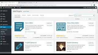 Video 11 – How to create and edit Content with WordPress Classic Editor