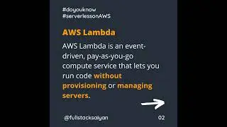 Serverless compute services #aws #serverless #shorts