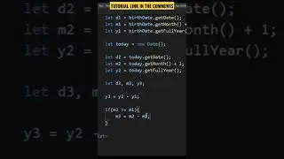 Age calculator using HTML CSS and JavaScript | short 