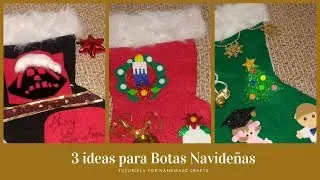 Botas Navideñas DIY 3 ideas