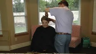 Breast Cancer Video Diary #15 - cancer patients hair falling out in clumps - buzzed off her hair.