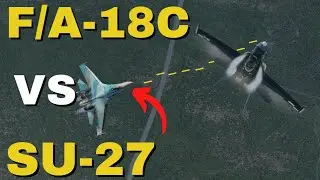 F/A-18C Hornet VS SU-27 Flanker | Dogfight | DCS World Gameplay