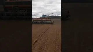 New Holland с Amazone на посеве зерновых 