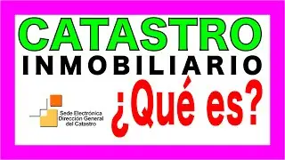 🔴¿Qué es el CATASTRO? y ¿Para qué sirve? ✅