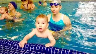 Плавание Грудничков - ныряем и учим делать выдох в воду
