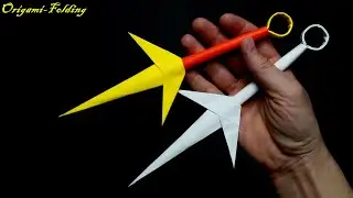 How to make Kunai Minato from paper, from Naruto anime. Origami Folding