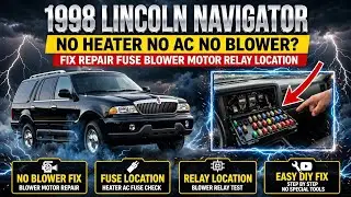 1998 Lincoln Navigator No heater No Ac No blower motor Fix repair fuse ,blower motor relay location