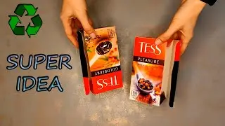 Great idea from tea boxes  What to make from boxes with your own hands