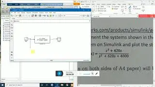 Step Response of Transfer Function with Matlab Simulink