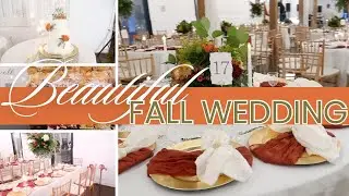BEAUTIFUL FALL WEDDING| SIMPLE BACKDROP| RECTANGULAR TABLES