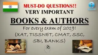 Important Books & Authors | GK questions for IIFT, TISSNET, XAT, CMAT, Banks & govt. exams 2019