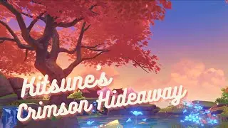 kitsune's crimson hideaway ❀ | serenitea pot tutorial for all realms | genshin impact