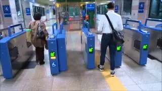 How to pay for subway, train, bus or taxi using go card in South Korea (2014).