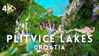 Plitvice Lakes National Park Cascading Waterfalls, Croatia | 4K VIDEO