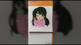 Kawaii sticker // Palak art and craft #shortvideo