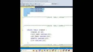 CREATE TABLE IN SQL | SQL SERVER l SQL SERVER FOR BEGINNERS 2024