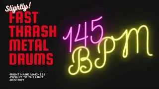 THRASH METAL DRUM TRACK #15| 145 BPM