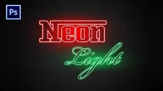 Photoshop tutorials Neon Light Text Effect  Beginners text