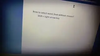 how to select word /text without mouse   