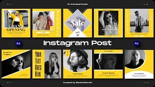 Instagram Posts - Adobe after effects and Premiere Pro Template
