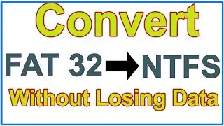 Convert FAT32 to NTFS Without Losing Data (Hindi/Urdu) || Without Format Drive or USB