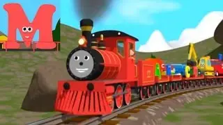 Мультик про паровозик Шонни: Учим английский алфавит  M