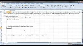 ACC 121 - Calculating predetermined overhead rate and under- or over-applied overhead