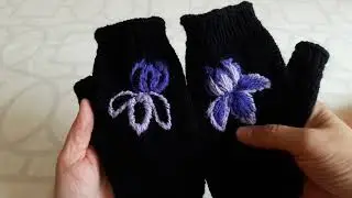 Вышиваем "Ирисы" . Продолжение . Видео № 2 .