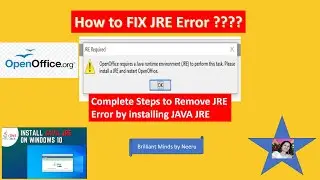 How to Fix JRE Error while working in OPEN OFFICE WRITER Class X  IT Code 402