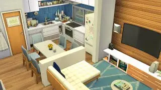 Small Space, Big Family: Apartment for 5 Sims! 🌆 Sims 4 Speed Build Stop Motion (NO CC)