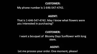 Call Center Script