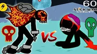 Lava SUPER GIANT vs ZOMBIE MODE 💛 60 nights 👍 Stick War:Legacy