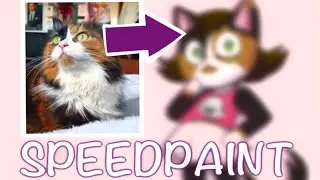 Turning my cat into an Animal Crossing villager - Speedpaint