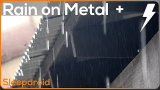 ► Fall asleep fast with 5 of Rain on Tin Roof with Thunder. Rain Sounds for sleeping. Metal Roof.
