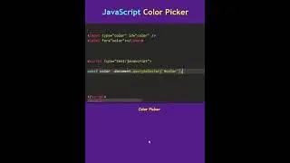 Color Picker in JavaScript 